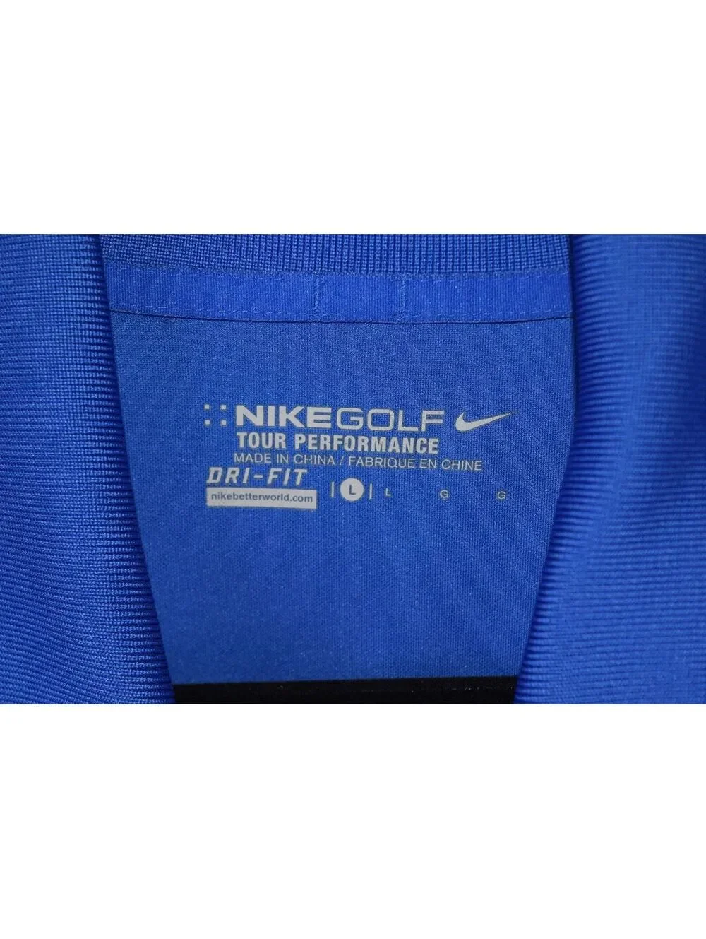 Nike Golf Tour Performance Blue Ombre Polo Shirt Size Large Short Sleeve